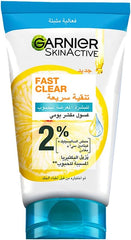 GARNIER SKINACTIVE FAST CLEAR 3-IN-1 FACE WASH, FOR ACNE PRONE SKIN, WITH SALICYLIC ACID AND VITAMIN C, 150ML - Anwar Store
