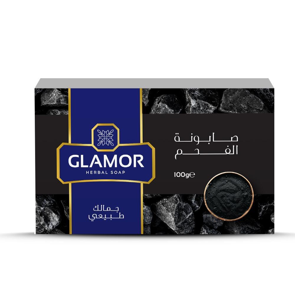 GLAMOR HERBAL SOAP CHARCOAL SOAP 100GM - Anwar Store
