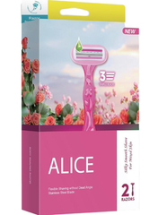 Alice Razor for Women Set of 2 Body Shavers Pink For Mixed Skin as-302
