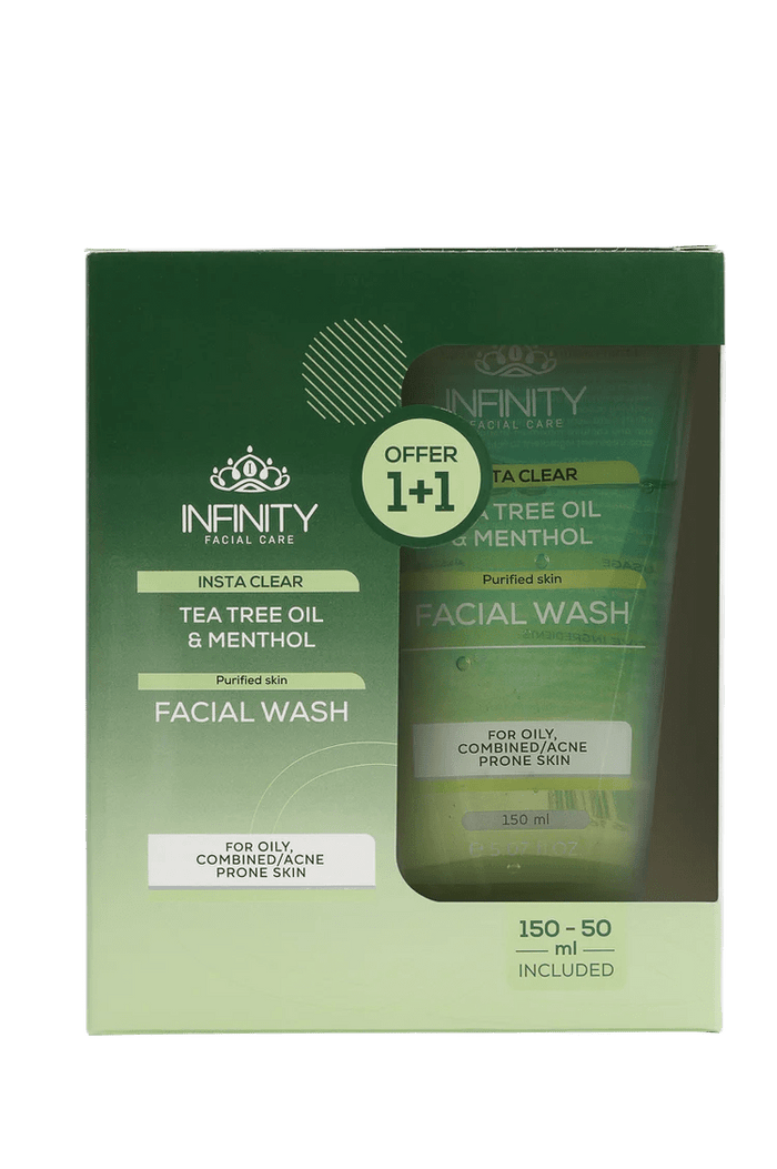 INFINITY INSTA CLEAR FACIAL WASH 150ML +INFINITY INSTA CLEAR FACIAL WASH 50ML(OFFER) - Anwar Store
