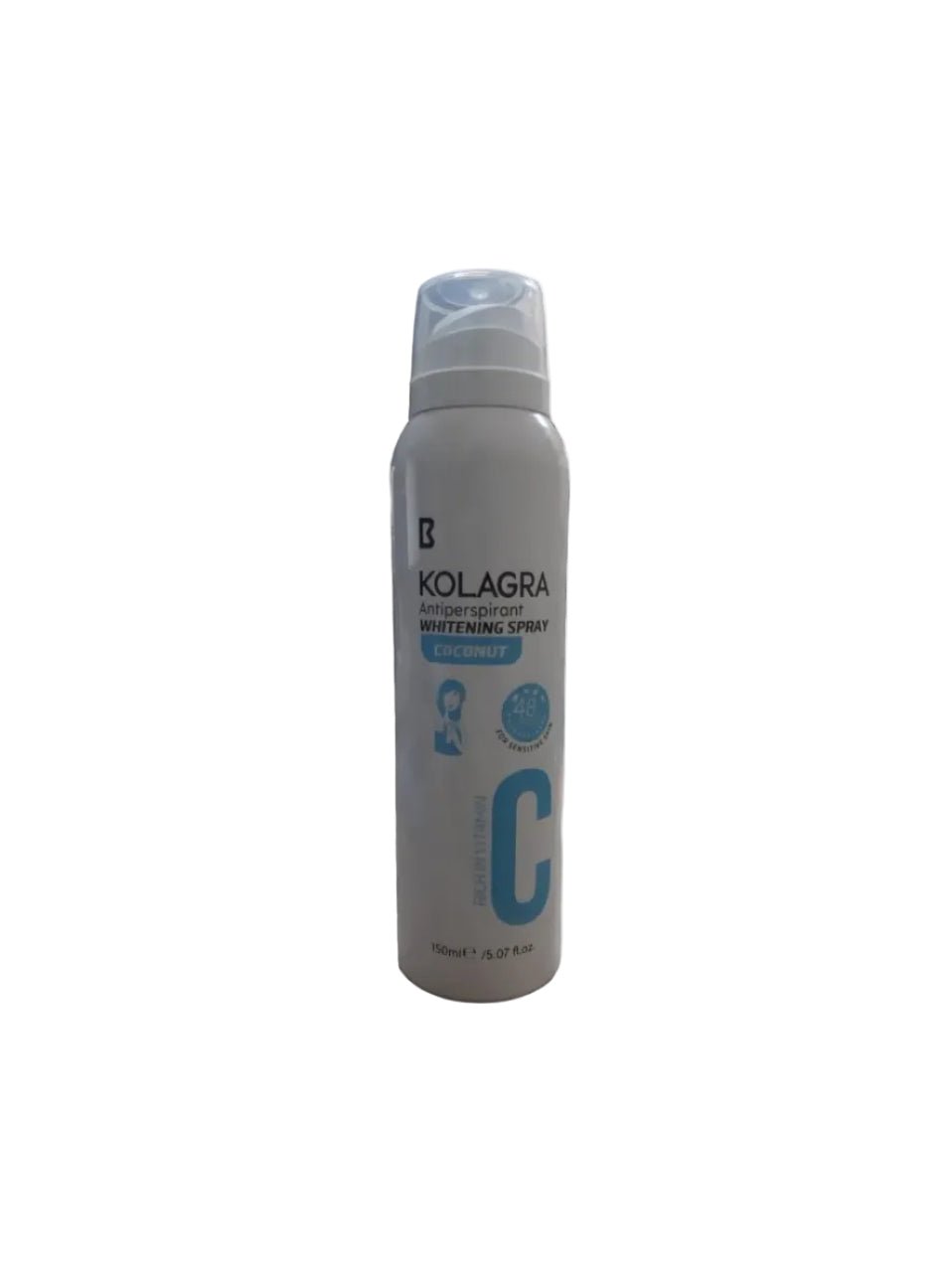 Kolagra Antiperspirant WHITENING SPRAY COCONUT For Women 150ml - واقي شمس كولاجرا 150 مل
