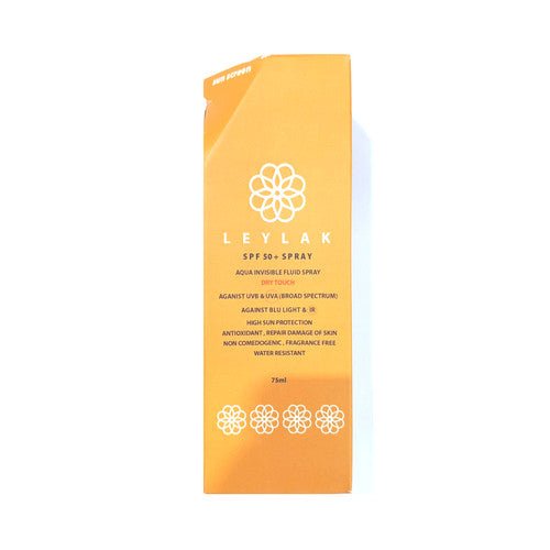 LEYLAK AQUA INVISIBLE FLUID(DRY TOUCH)SPF50+ SPRAY 75ml - Anwar Store