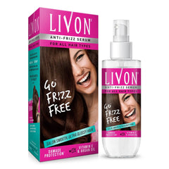 LIVON ANTI FRIZZ SERUM FOR ALL HAIR TYPES 100ML - Anwar Store