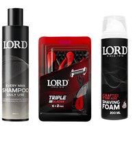 LORD SHAVING BOX (SHAMPOO+SHAVING FOAM+TRIPLE BLADES) - Anwar Store