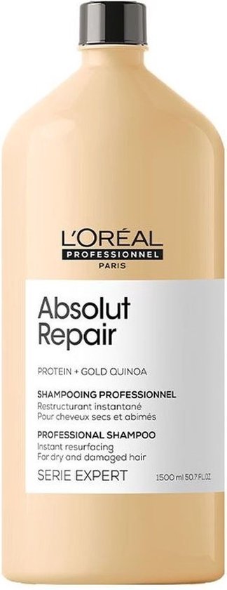 L'Oreal Absolut Repair protein + gold quinoa shampooing professionnel 1500ml - Anwar Store