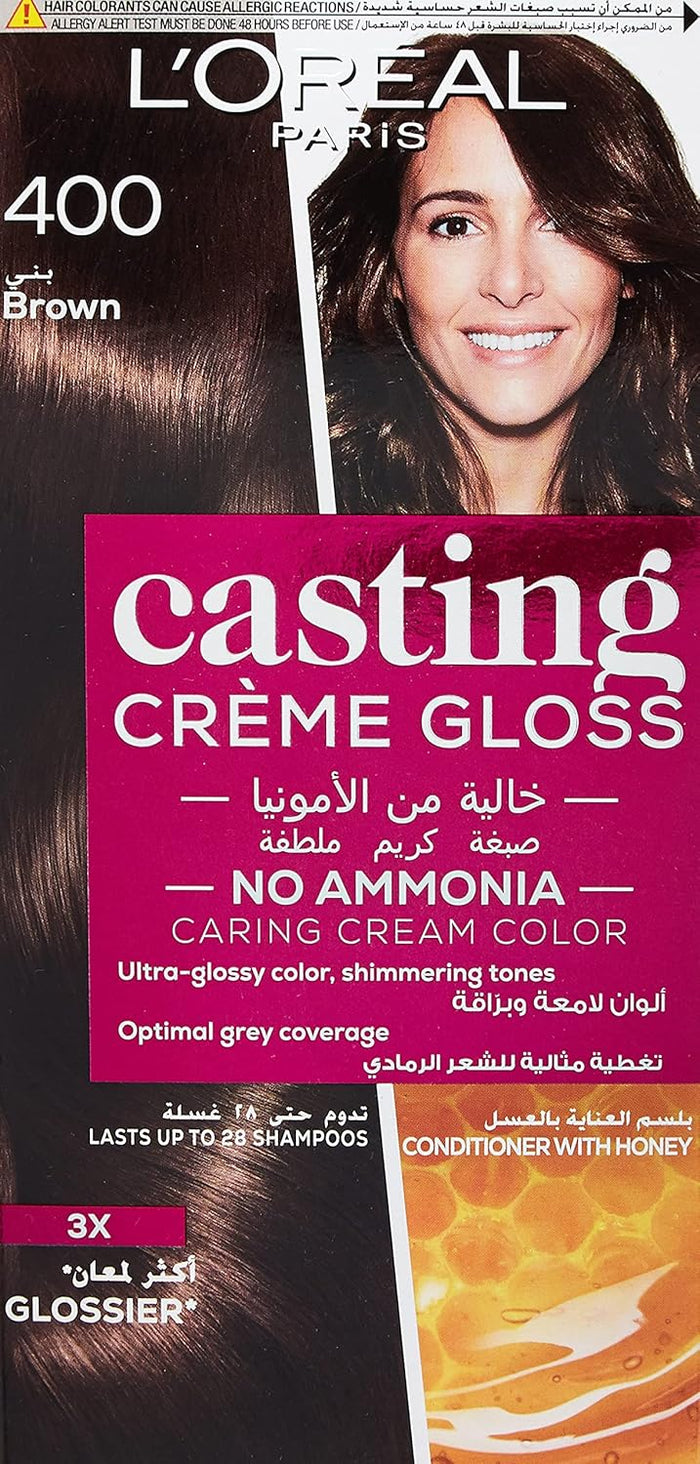 LOREAL PARIS CASTING CREAM GLOSS 400 BROWN - Anwar Store