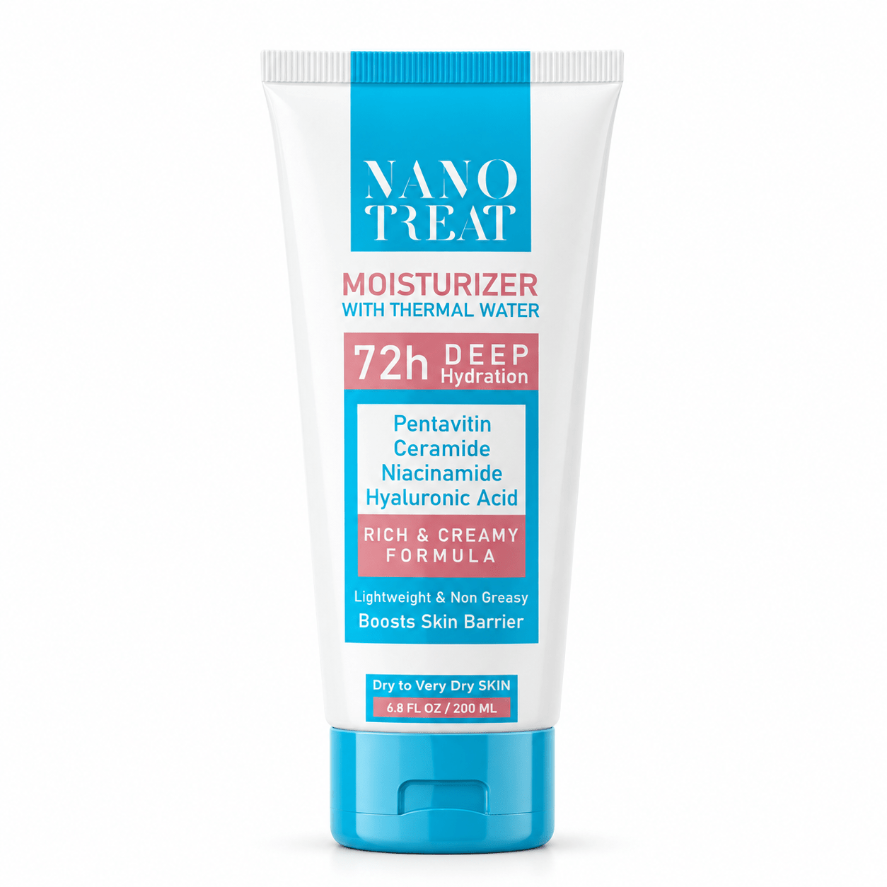 Nano Treat Moisturizer with Thermal Water 72h 200 ml | كريم مرطب للوجه Nano 200 مل - Anwar Store