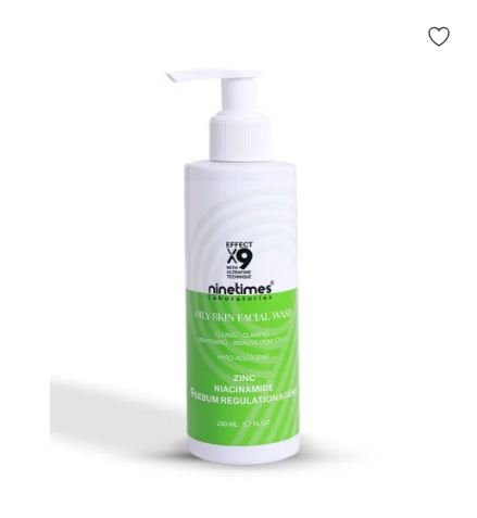 NINE TIMES OILY SKIN FACIAL WASH 200ML - Anwar Store
