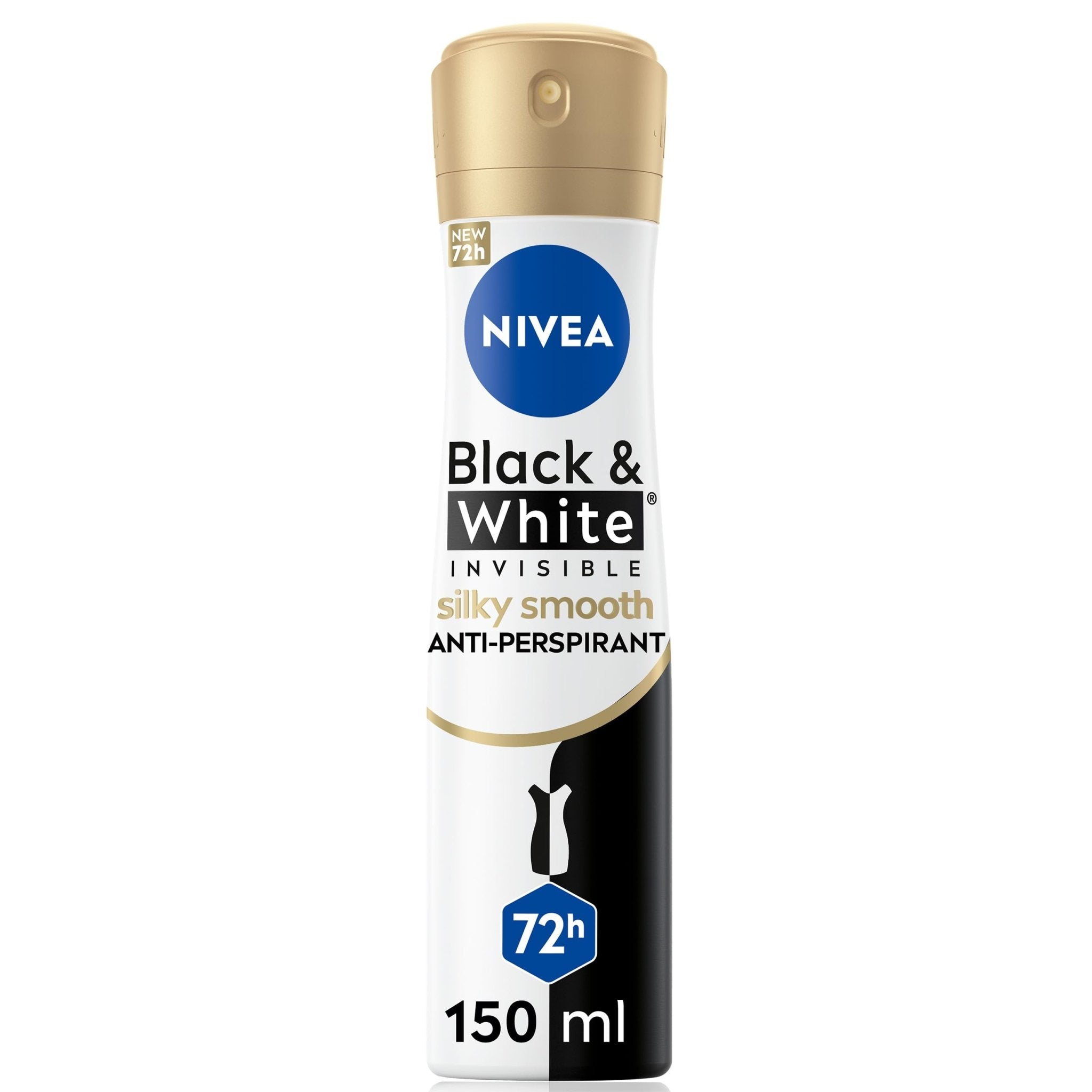 NIVEA WOMEN BLACK & WHITE SILKY SMOOTH SPRAY 150ML DISC - Anwar Store