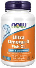 NOW Omega-3 Fish Oil, 90 SOFTGELS - Anwar Store