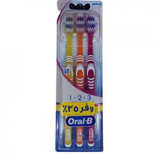 ORAL B CLASSIC CARE 1.2.3 MEDIUM TOOTHBRUSH DISC 25% - Anwar Store