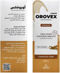 Orovex Liquid Mouth wash miswak 250ml - Anwar Store