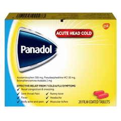 PANADOL ACUTE HEAD COLD 20 FILM COATED TAB - Anwar Store