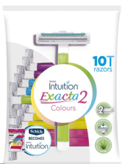 SCHICK EXACTA 2 10RAZORS COLORS FOR WOMEN - Anwar Store