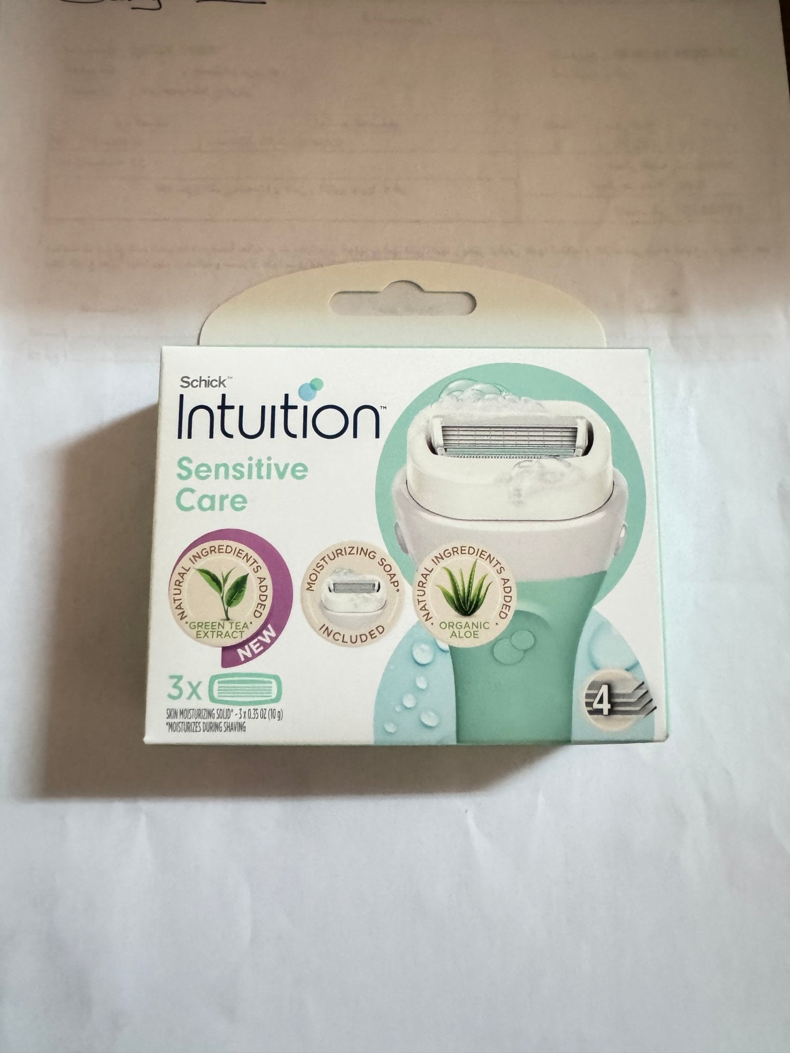 SCHICK INTUITION SENSITIVE CARE 3PCS 4BLADES - Anwar Store