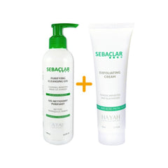 SEBACLAR OILY SKIN ROUTINE (CLEANCER GEL+EXFOLIATING CREAM) OFFER