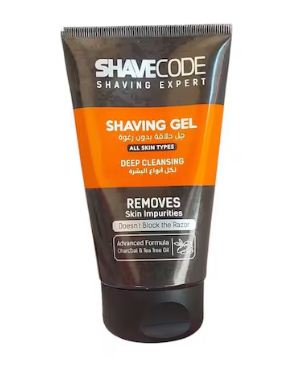 Shave Code Shaving Gel with Charcoal and Tea Tree Oil - 150 ml - Anwar Store