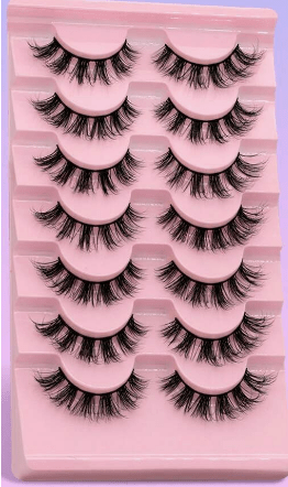 SHEIN 7PAIRS FALSE EYELASHES (PINK) - Anwar Store