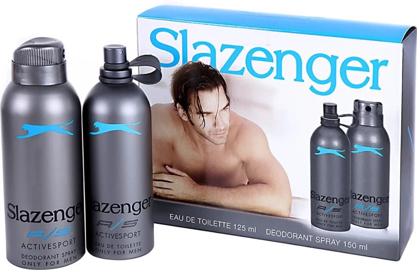 SLAZENGER SET ACTIVE SPORT BLUE EAU DE TOILETTE 125ML + DEODORANT SPRAY 150ML - Anwar Store