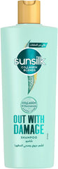 SUNSILK COLLAGEN BLENDS OUT WITH DAMAGE SHAMPOO 350ML - Anwar Store