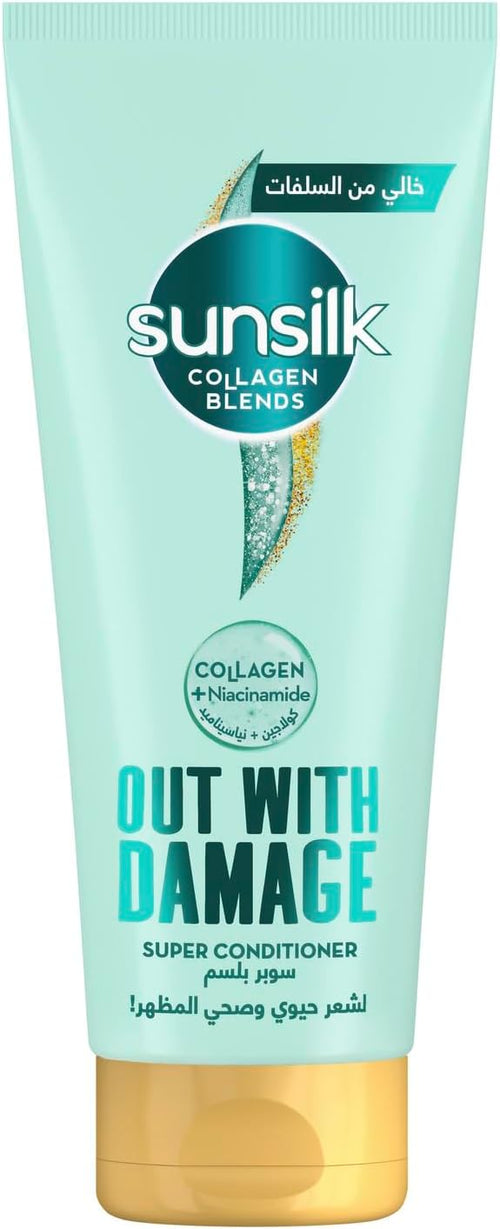 Sunsilk Collagen Blends Out With Damage Super Conditioner 170ml - بلسم للشعر صانسيلك 170 مل