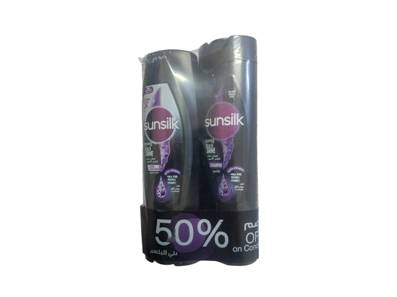 SUNSILK STUNNING BLACK SHINE (SHAMPOO +CONDITIONER) 350ML - Anwar Store