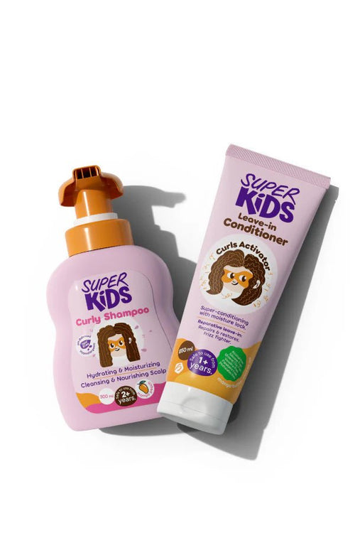 SUPER KIDS CURL ESSENTIALS SET (LEAVE IN CONDITIONER 250ML + CURL SHAMPOO 300ML ) - Anwar Store