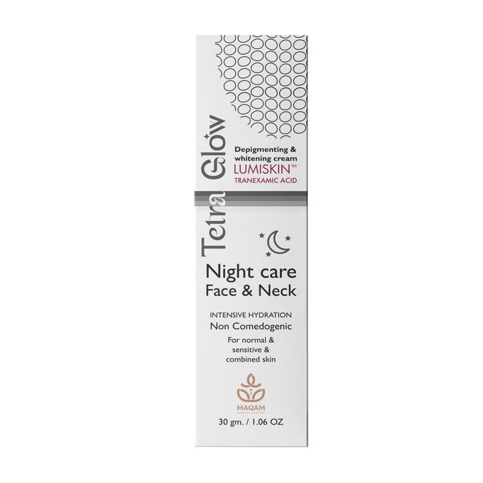 TETRA GLOW NIGHT CARE FACE&NECK WHITENING CREAM 30GM - Anwar Store