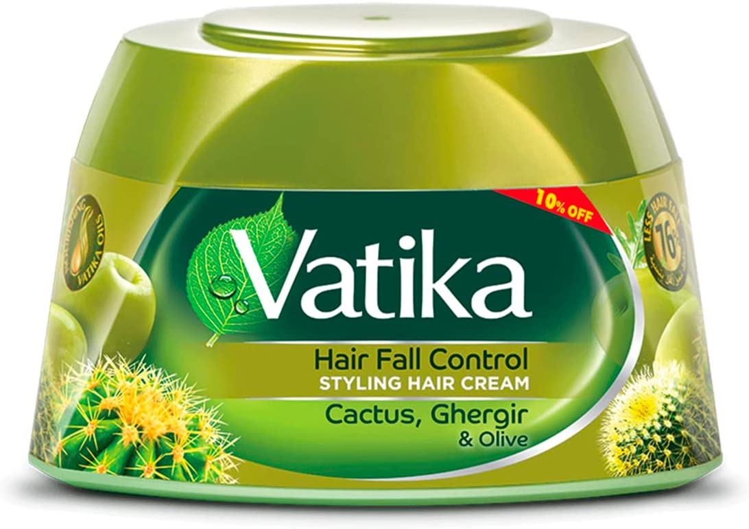 Vatika Naturals Hair Fall Control Styling Hair Cream Cactus & Olive - 125ML + 10% OFF - Anwar Store