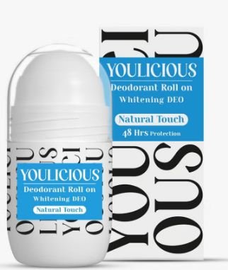 YOULICIOUS DEODORANT ROLL ON WHITENING NATURAL TOUCH 50ML - Anwar Store