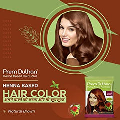PREM DULHAN NATURAL BROWN HENNA BASED HAIR COLOR 10 G