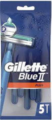 Gillette Blue II Plus Disposable Razor For Men - 5 Pieces