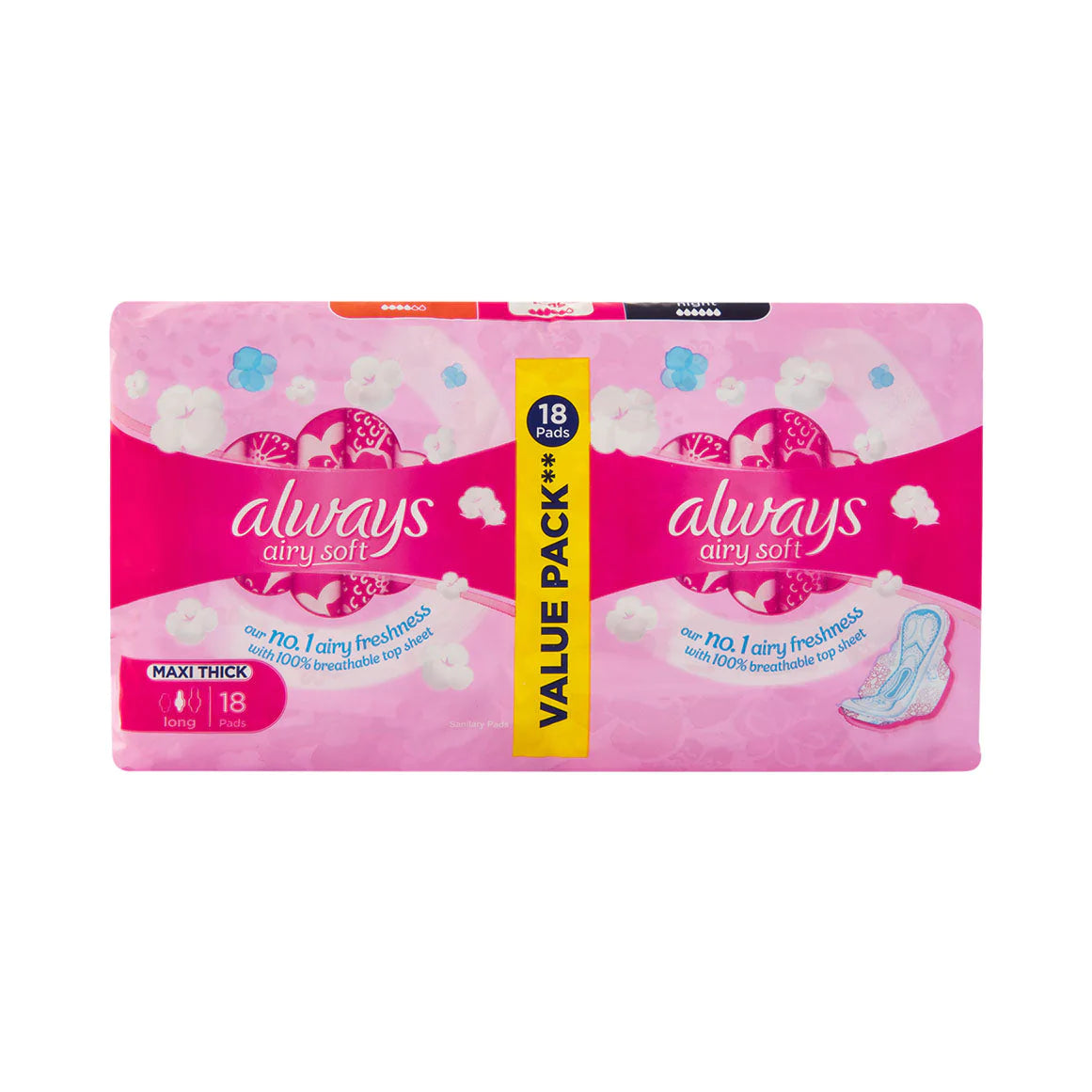 ALWAYS MAXI COTTON 18+2 PADS free Anwar Store