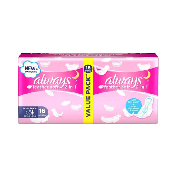 Always Pads Maxi Cotton Extra Long Night Pads 16 Pack, Smart Price  Specials