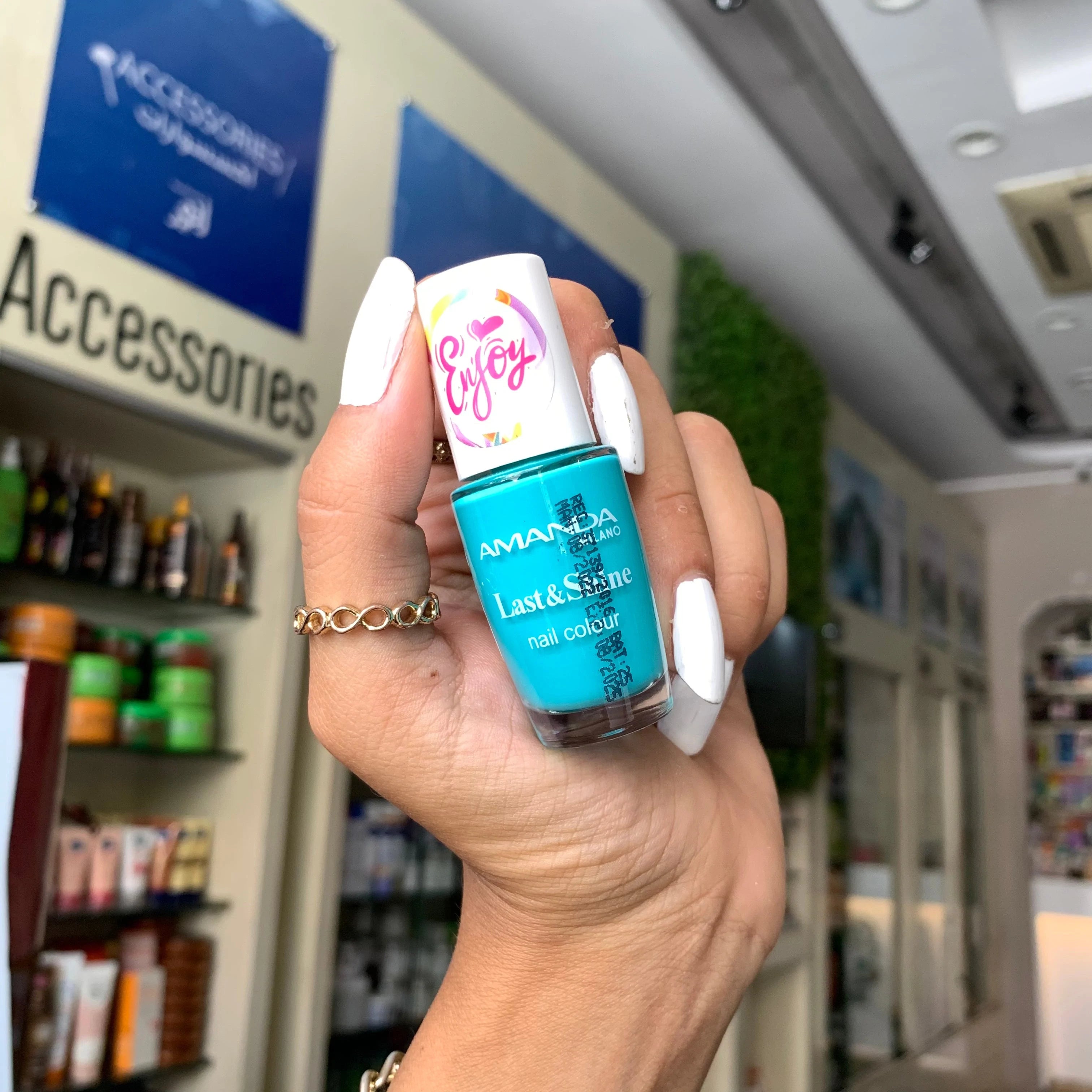 Amanda TURQUOISE 612 Last & Shine Nail polish 12ml Anwar Store