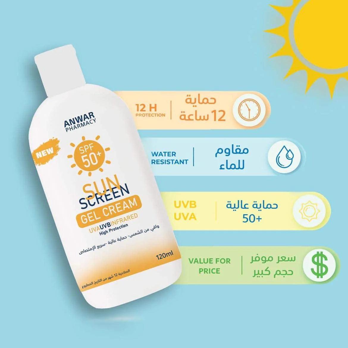 Anwar SunScreen Gel Cream 120ml Anwar Store