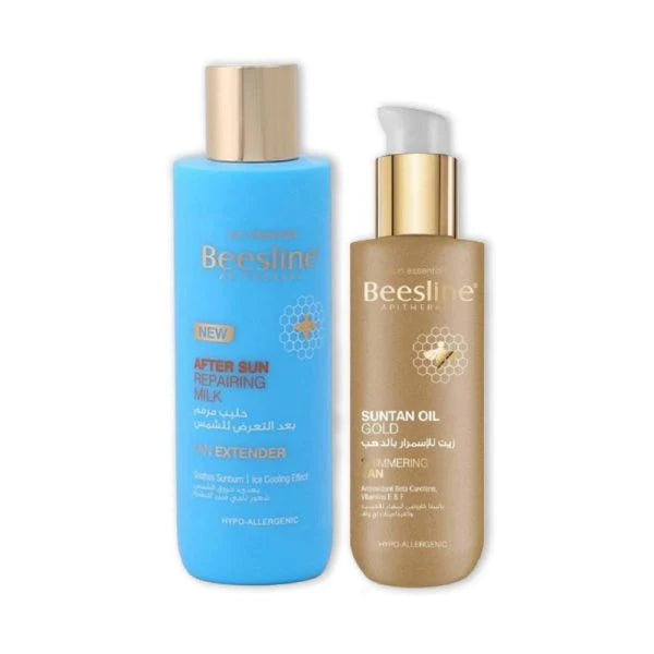 Beesline Suntan Oil Gold + After Sun Cooling Lotion Offer Anwar Store