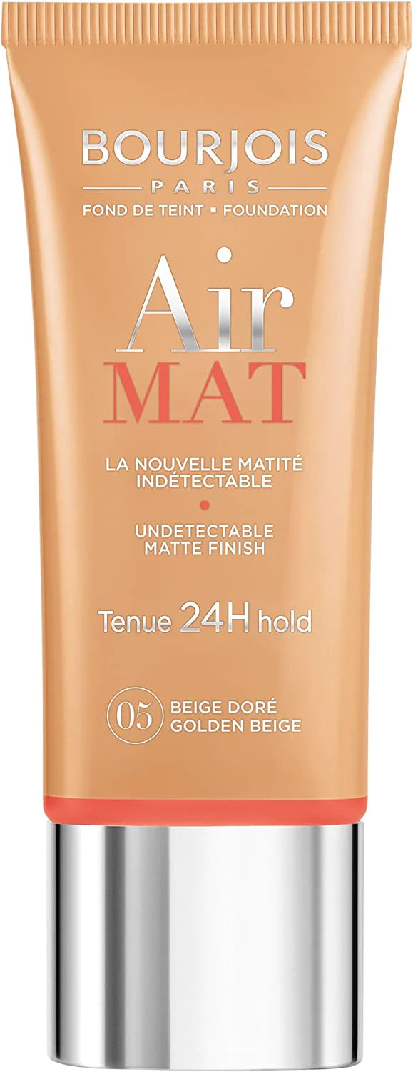 Bourjois Air Mat Undetectable Matte Finish 24H Face Foundation - 05 Golden Beige, 1 oz. Anwar Store