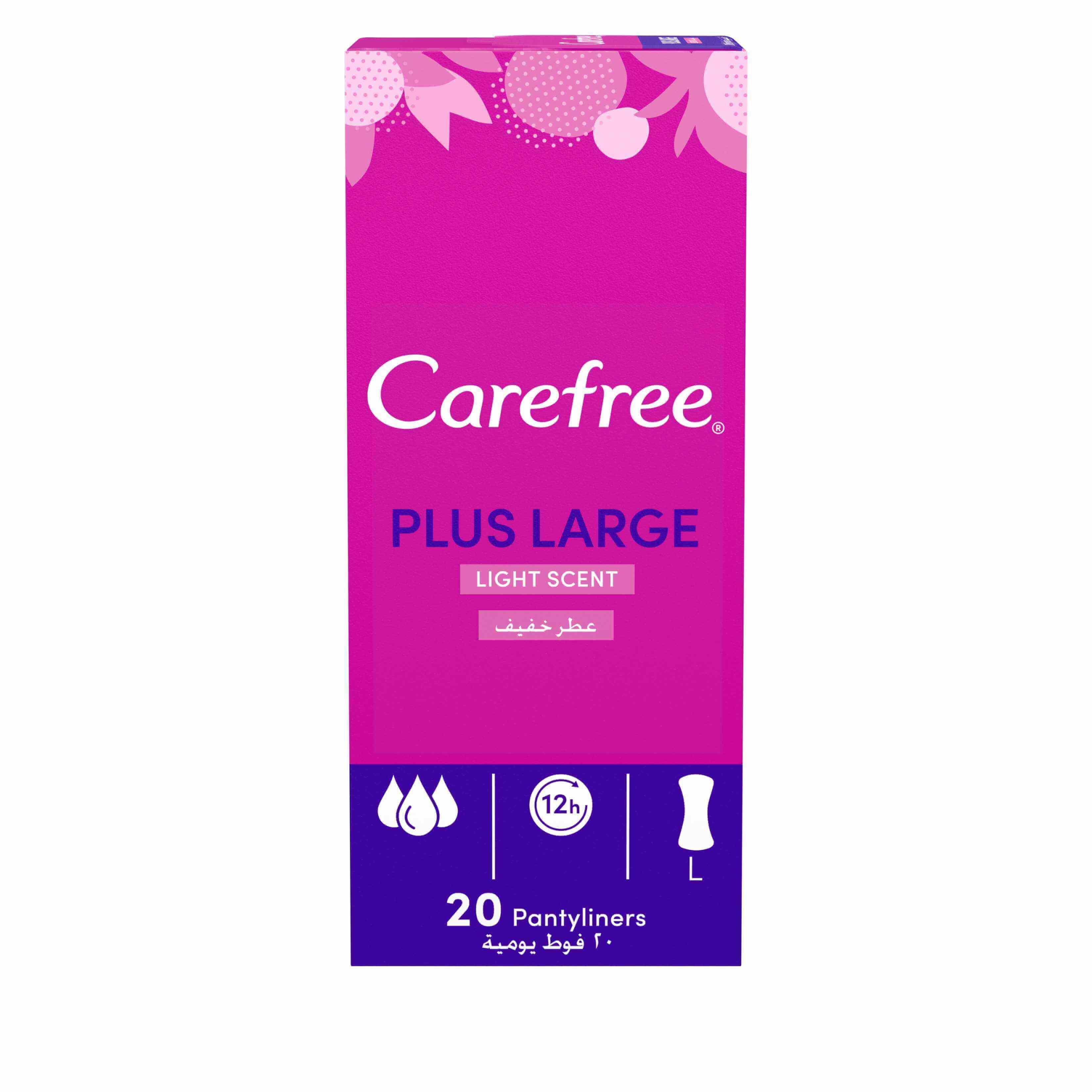 Carefree Plus Large Light Scent 20 Panty Liners Anwar Store