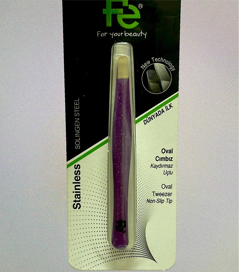 FE STAINLESS 062 PURPLE OVAL TWEEZER Anwar Store