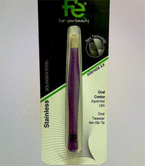 FE STAINLESS 062 PURPLE OVAL TWEEZER Anwar Store