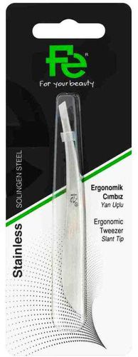 FE STAINLESS STEEL ERGONOMIC TWEEZER SLANT TIP Anwar Store