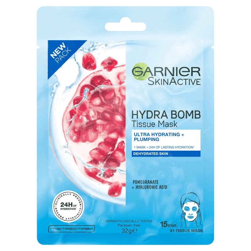 Garnier SkinActive Hydra Bomb POMEGRANATE + HYALURONIC ACID Face Sheet Anwar Store