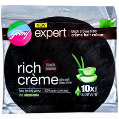 Godrej Expert BLACK Brown Rich Cream Hair Color 20g & 20ml . Anwar Store