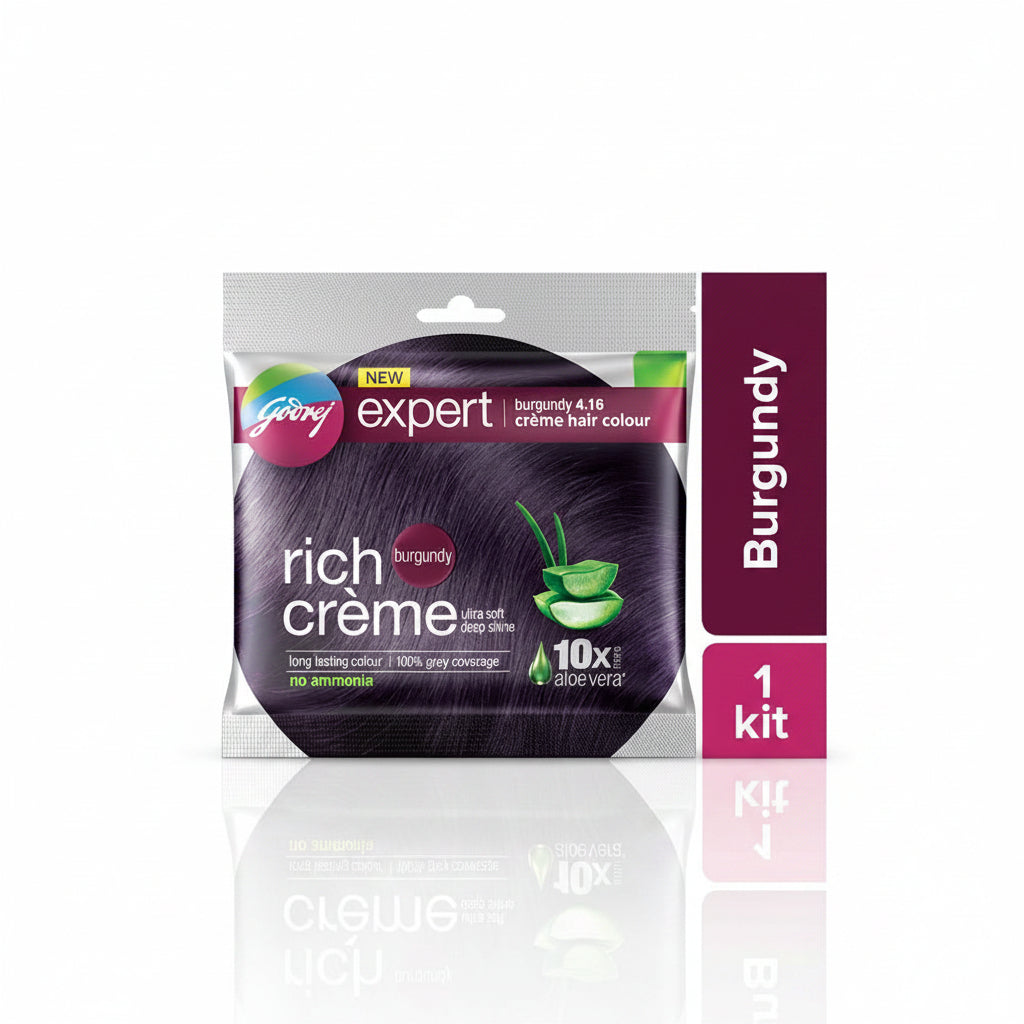 Godrej Expert Rich Creme Hair Colour - burgundy 4.16 20g and 20ml Anwar Store