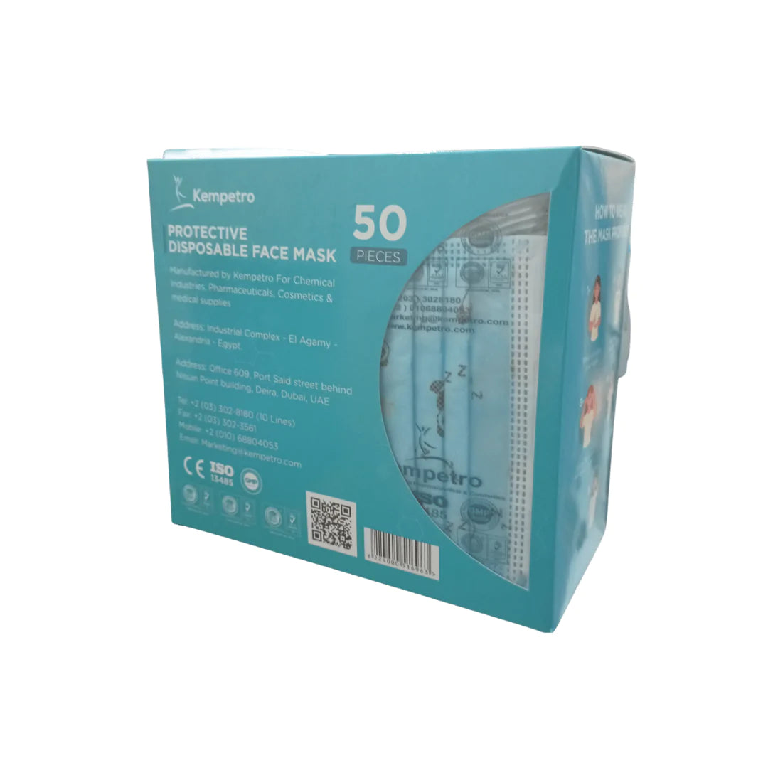KEMPETRO KIDS FACE MASK Blue 1Pcs Anwar Store
