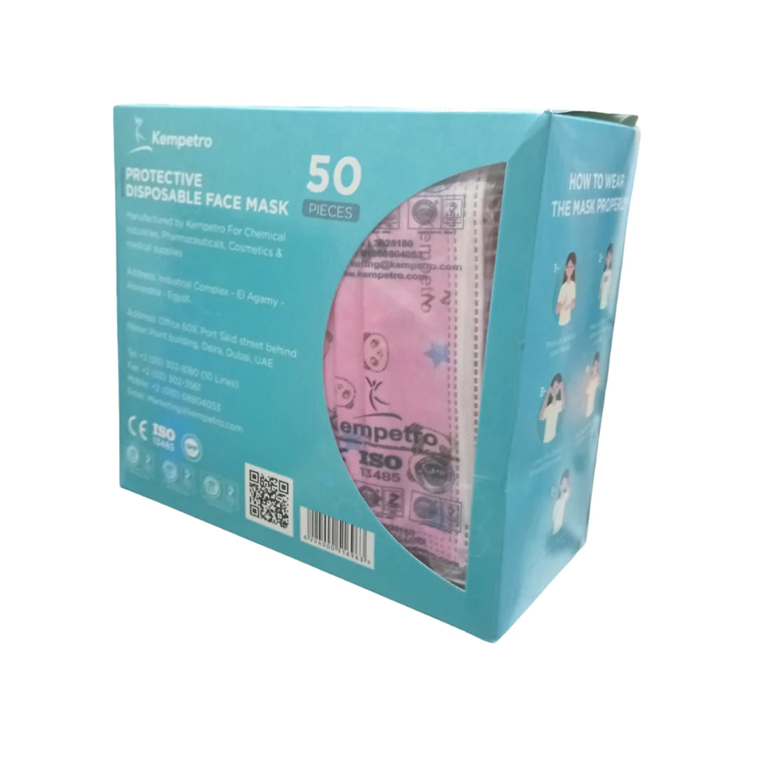 KEMPETRO KIDS FACE MASK Pink 1Pcs Anwar Store