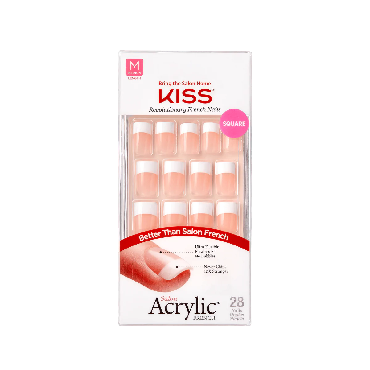 KISS Salon Acrylic French Nail Kit Sugar Rush Anwar Store