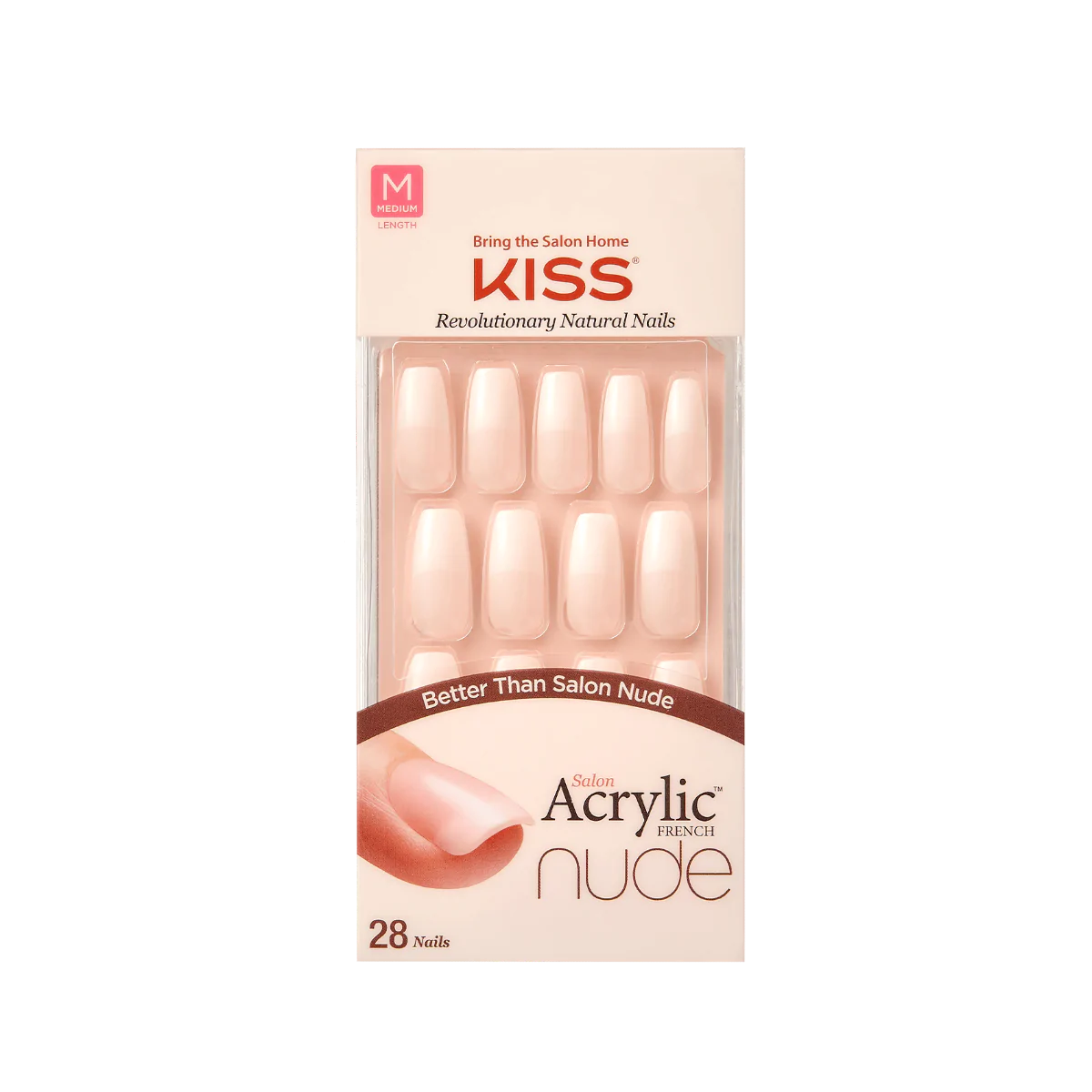 KISS Salon Acrylic French Nails Leilani KAN07 28 Nails Anwar Store