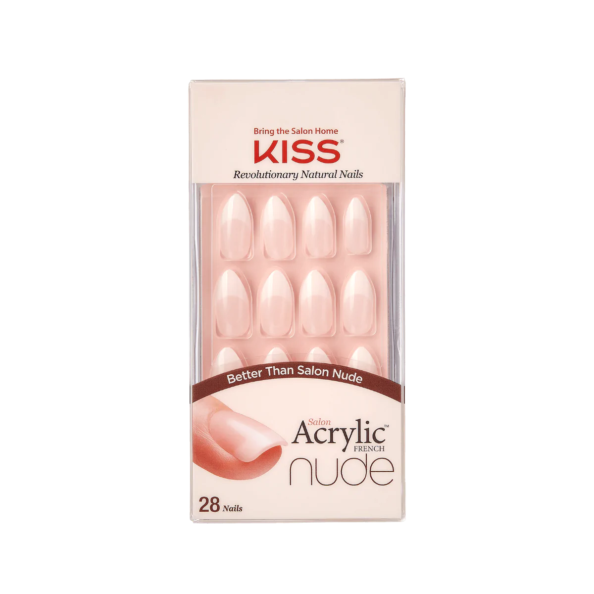 KISS Salon Acrylic French Nude Nails Peaceful KAN06 28 Nalis Anwar Store